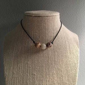 three bead choker necklace